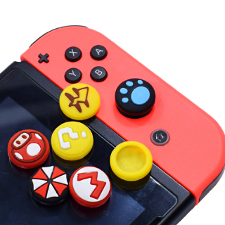 Nintendo Switch Thumb Stick Grip OLED Joy-con Mango Tapas De Botón Elf Ball Pikachu Silicona Protectoras 2PCS (2)