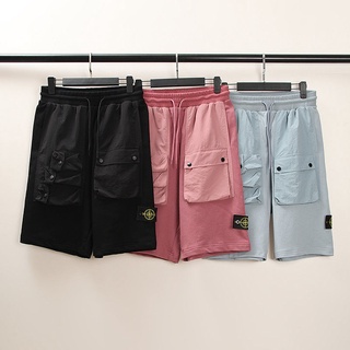2021New Stone Island STONE Pure Cotton Washed Shorts Casual Sports Shorts Same Earrings for Couple