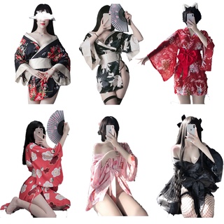 Las mujeres japonesa Kimono disfraces Kawaii Yukata Sexy Cosplay lencería tipo tradicional túnica pijamas impreso ropa de dormir para las señoras