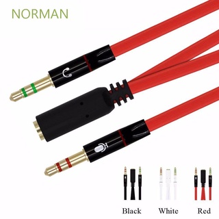 Norman 20cm Y Splitter Cable conectado mm hembra divisor Cable auricular adaptador auxiliar 1pcs ordenador auriculares Audio 2 macho/Multicolor