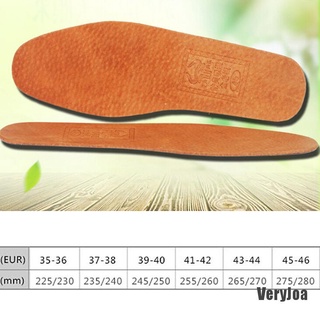 (VeryJoe) 1 par de plantillas de cuero transpirables mujeres hombres ultra delgado desodorante zapatos plantilla almohadilla