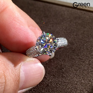 (Ring) Luxury Round Cut Cubic Zirconia Bridal Wedding Engagement Ring Jewelry Gift