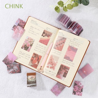 CHINK 50PCS DIY Washi Stickers Notebook Diary Planner Nature Scenery Picture Sticker Book Plant Flower Self-Adhesive Album Journal Remember Tags