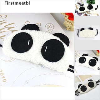 [firstmeetbi] 2014 encantadora panda máscaras de sueño cara panda máscara de ojos dormir venda de ojos cubierta de siesta caliente (3)