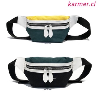 kar3 lona bolsa de cintura de ocio moda panelled bolsos de hombro fanny pack para mujeres niñas