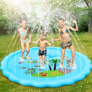 (superiorcycling) inflable spray cojín de agua niños piscina de agua al aire libre juego de aspersores