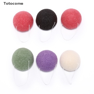Totocome 2X esponja limpiadora facial de carbón konjac natural/suaves/suaves/lavado facial