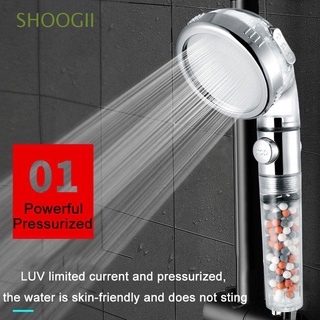 shoogii cuarto de baño cabezal de ducha spa de mano piedras minerales de alta presión nuevo filtro presurizado anión