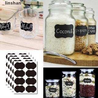 [linshan] 5pcs Chalkboard Chalk Board Blackboard Stickers Decals Craft Kitchen Jar Labels [HOT]