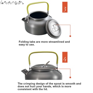 L Mini hervidor de agua de aluminio para acampar al aire libre con bolsa de transporte ligera (7)