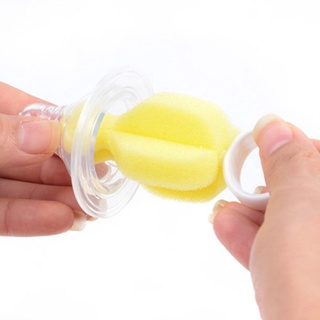 KHALILAH 10PCS/Packing Pacifier Brush Cleaning Tools Sponge Brush Teat Cleaner Milk Container 360 Degree Rotating Feeding Bottle Kit No Dead Angle Durable Newborn Baby Supplies Cleaning Brush/Multicolor (4)