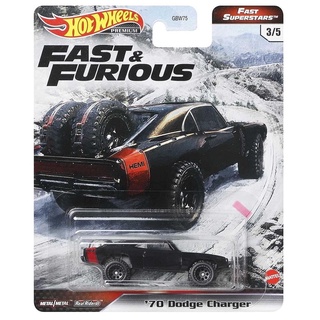Diecast Hot Wheels 70 DODGE CHARGER negro HW FNF Fast and Furious Superstars Hotwheels Premium coche Retro coche de juguete