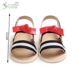 sandalias de bebé recién nacido rayas niño niña prewalker verano suela suave zapatos (6)