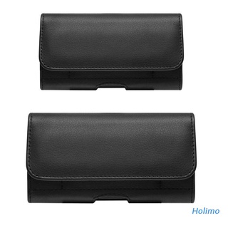 Holimo PU Leather Horizontal Waist Belt Clip Pouch Phone Bag For Men