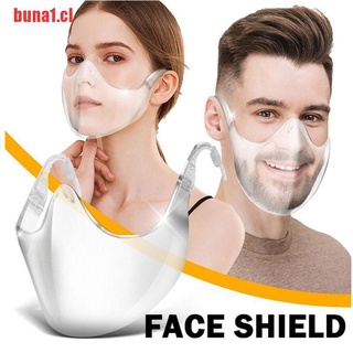 [buna1]máscara duradera escudo facial combinar plástico reutilizable cara transparente M