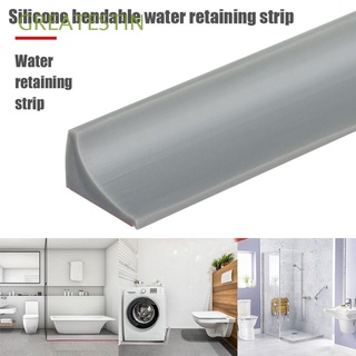 GREATESTIN Shower Dam Barrier Water Retaining Strip Bendable Door Bottom Sealing Strip Water Stopper Flood Barrier Non-slip Silicone Bathroom Accessories Dry and Wet Separation Shower Dam Self-Adhesive/Multicolor