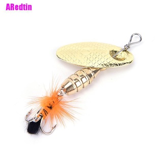 [ARedtin] Señuelo de pesca cuchara cebo ideal para pesca de trucha perca lucio giratorio (2)