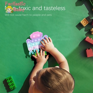 Fbaby_new*robot Push Bubble Fidget juguete sensorial alivio del estrés juguetes arco iris Macaron