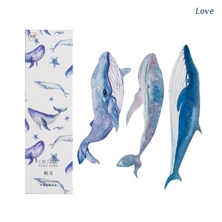 Amor ballena peces forma marcadores lindo libro marca papelería accesorios de lectura papel marcador libro etiqueta 30 Pcs