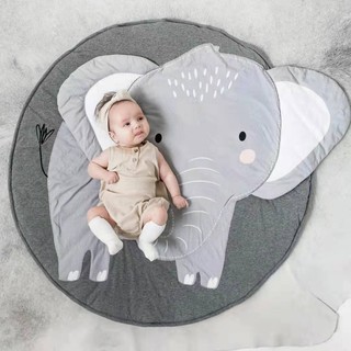 Alfombrilla de juego de estilo elefante para bebé, 100% algodón, para 0-2 recién nacidos, alfombrillas de juego