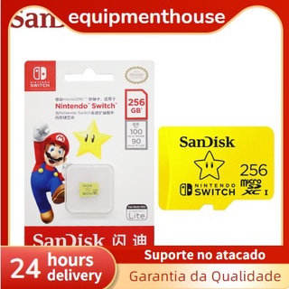 Tarjeta Sandisk 64/128/256/512GB Velocidad 100mb/S Micro Sd Para Nintendo Switch