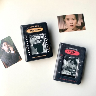 Ins 3 Pulgadas Polaroid Álbum De Fotos Estilo Retro Negro 40 Capacidad Kpop Idol Tarjeta Recoger Organizador