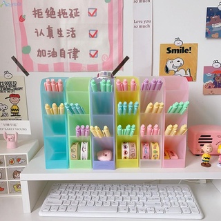 Colorido hogar oblicua enchufe divisor de bolígrafo titular de maquillaje cepillo de almacenamiento todo-partido papelería estante de almacenamiento (1)