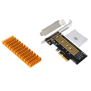 Add on Cards Pcie to M2/M.2 Adapter Sata M.2 Ssd Pcie Adapter Nvme & Aluminum M.2 Heatsink Cooler Heat Sink Thermal Conductive Adhesive for Ngff Nvme Pcie 2280 Ssd Hard Drive Disk