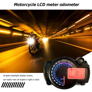 Motorcycle Speedometer Odometer Tachometer Gauge with 7-Color Backlight LCD (4)