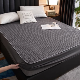 Acolchado acolchado Protector de colchón impermeable Cadar colchón Topper espesar sábana bajera ajustable (5)