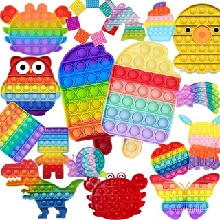 🙌 TIKTOK foxmind pop it fidget juguete empuje burbuja alivio del estrés niños arco iris entre nosotros QCsG