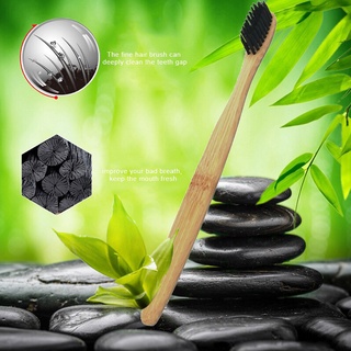 [listo stock] cepillo de dientes de protección ambiental natural con mango de bambú suave