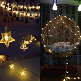 Luces Led de 20 luces estrella 10 Ft luces de navidad de pilas Para interiores/exteriores fiestas/bodas y decoraciones de vacaciones blancas cálidas (7)