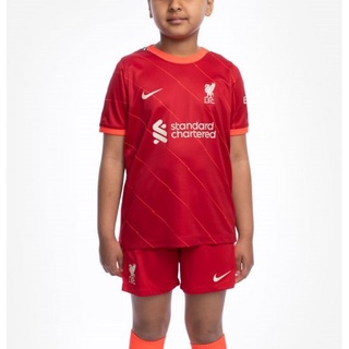 2020-2021-2022 de la mejor calidad niño Liverpool niños Kit de fútbol en casa Jersey para niños rojo niños camisa de fútbol libre pantalón (2)
