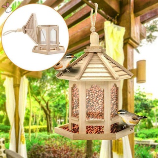 alimentador de semillas de ardilla de madera colgante al aire libre portátil para pájaros salvajes