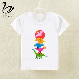 Dinosaurios bebé niño niña camiseta niños niños Top niño impresión camiseta divertida camisetas verano manga corta