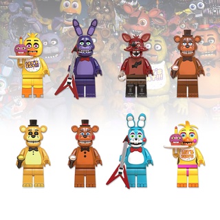 five nights at freddy's brick toy model set de 8 figuras de acción temáticas de juego coleccionables bloques de construcción juguete para fans