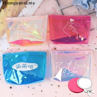[Zhongyanxi] cartera de monedas para mujer, Mini bolsa de maquillaje, línea de maquillaje, soporte para herramientas de maquillaje, monedero, diseño de mi