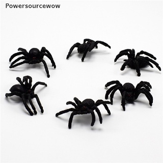 Powersourcewow 5 piezas de simulación de plástico flexible arañas negras broma broma juguete regalos de Halloween MY