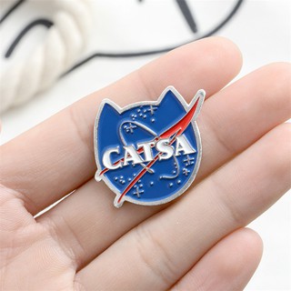 Creative Catsa Enamel Pin Nasa Badge Aviation Space Brooch Classic for Bag Lapel Pin Buckle Animal Jewelry Gift for Friend (4)