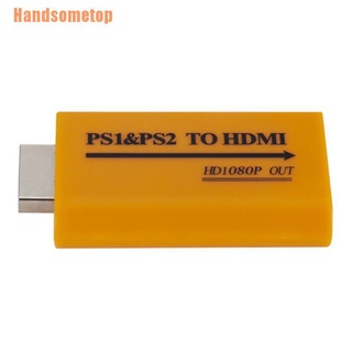 handsometop(@) 1080p hd ps1/ps2 a hdmi audio video convertidor adaptador para proyector hdtv