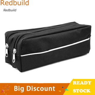 Redbuild Double Layer Large Capacity Student Zipper Pencil Case Pen Storage Bag Pouch