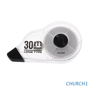 CHURCH 1 cinta de corrección tipo largo 30mx5mm para estudiantes y oficina/suministros escolares (1)