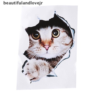 [beautifulandlovejr] 1pc lindo gato coche pegatina 3d animal vinilo adhesivo reflectante coche pegatinas
