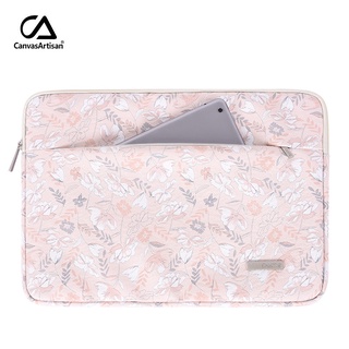 Canvasartisan Upgrade Pink Floral patrón portátil bolsa impermeable Tablet iPad funda con bolsillo frontal para Macbook Air Pro 11/12/13/14/15 pulgadas (1)