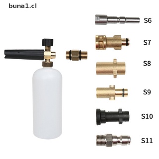[buna1] pistola de espuma de nieve lanza cañón a presión pistola de espuma de coche botella de lavado y adaptador conjunto [cl] (7)
