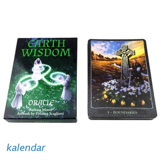 KALEN Earth Wisdom Oracle Cards Completo Inglés 32 Cartas Baraja Tarot Misteriosa Adivinación Familia Juego De Mesa