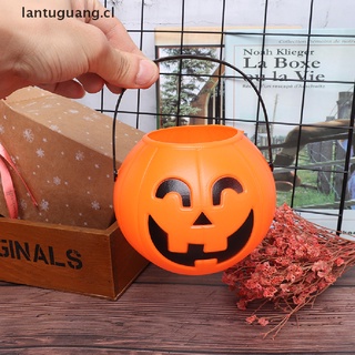 lantuguang: 5 pzs cubo de calabaza de halloween de plástico para fiesta de halloween [cl]