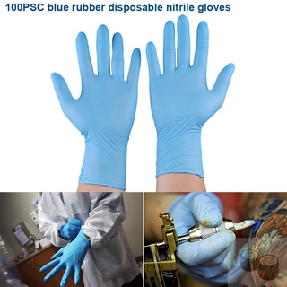 100 pzas guantes desechables De Nitrila antideslizantes sin látex