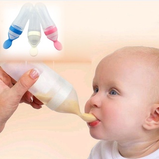 upingri biberón de gel de sílice para bebés con cuchara suplemento alimenticio botella de cereales de arroz